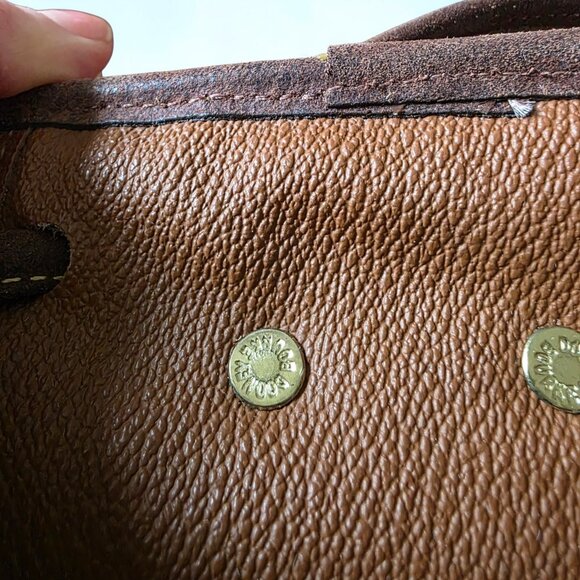 Vintage Dooney & Bourke Nubuc Suede Backpack USA Tassel AWL Tan Leather - Picture 10 of 16